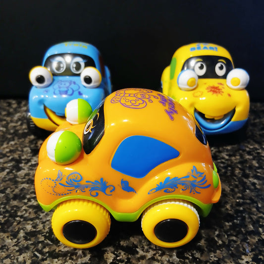 High Quality Naughty Smiling Toy Car Go Friction for kids