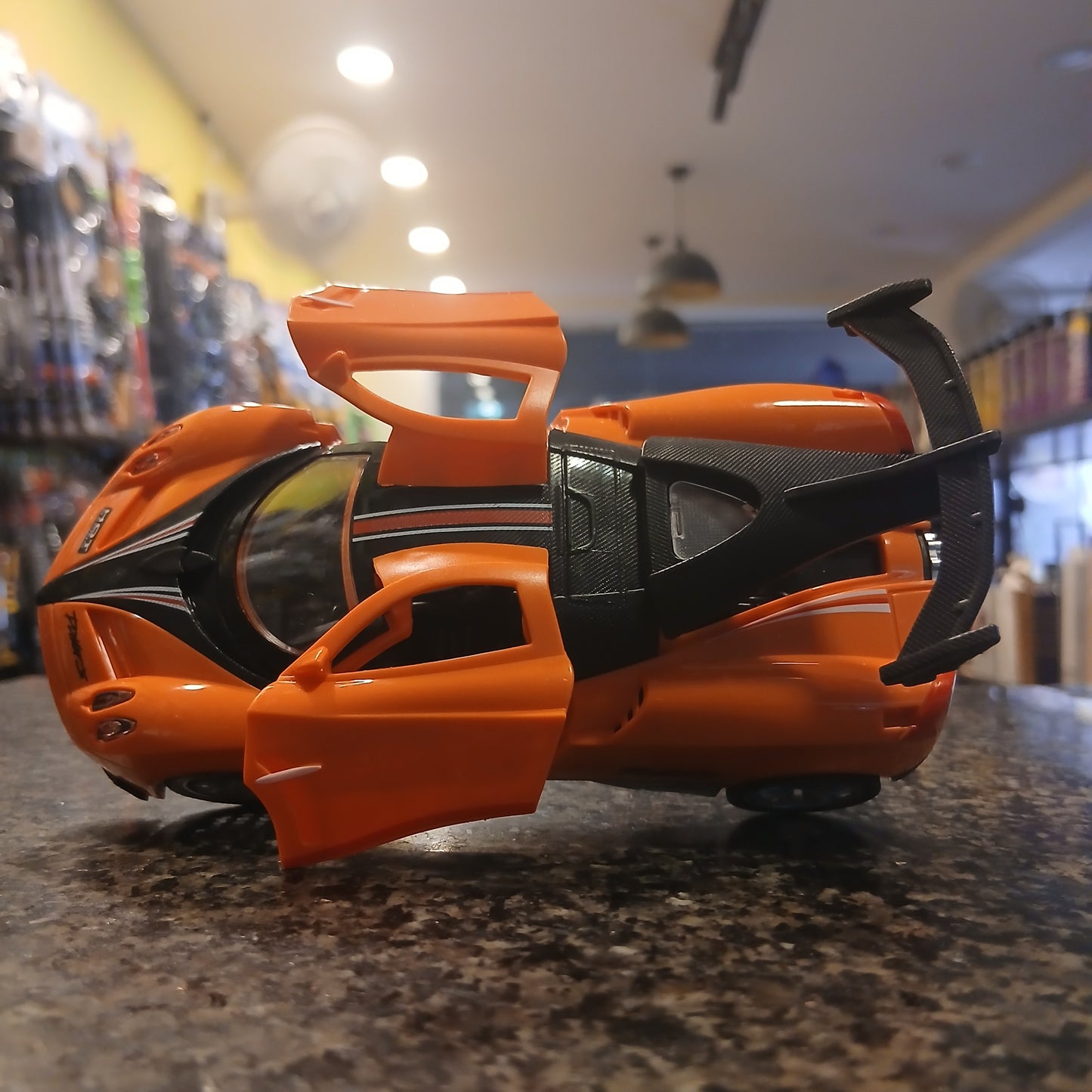 Hot Racing Die-Cast Toy Car – Orange Sports Car with Butterfly Doors
