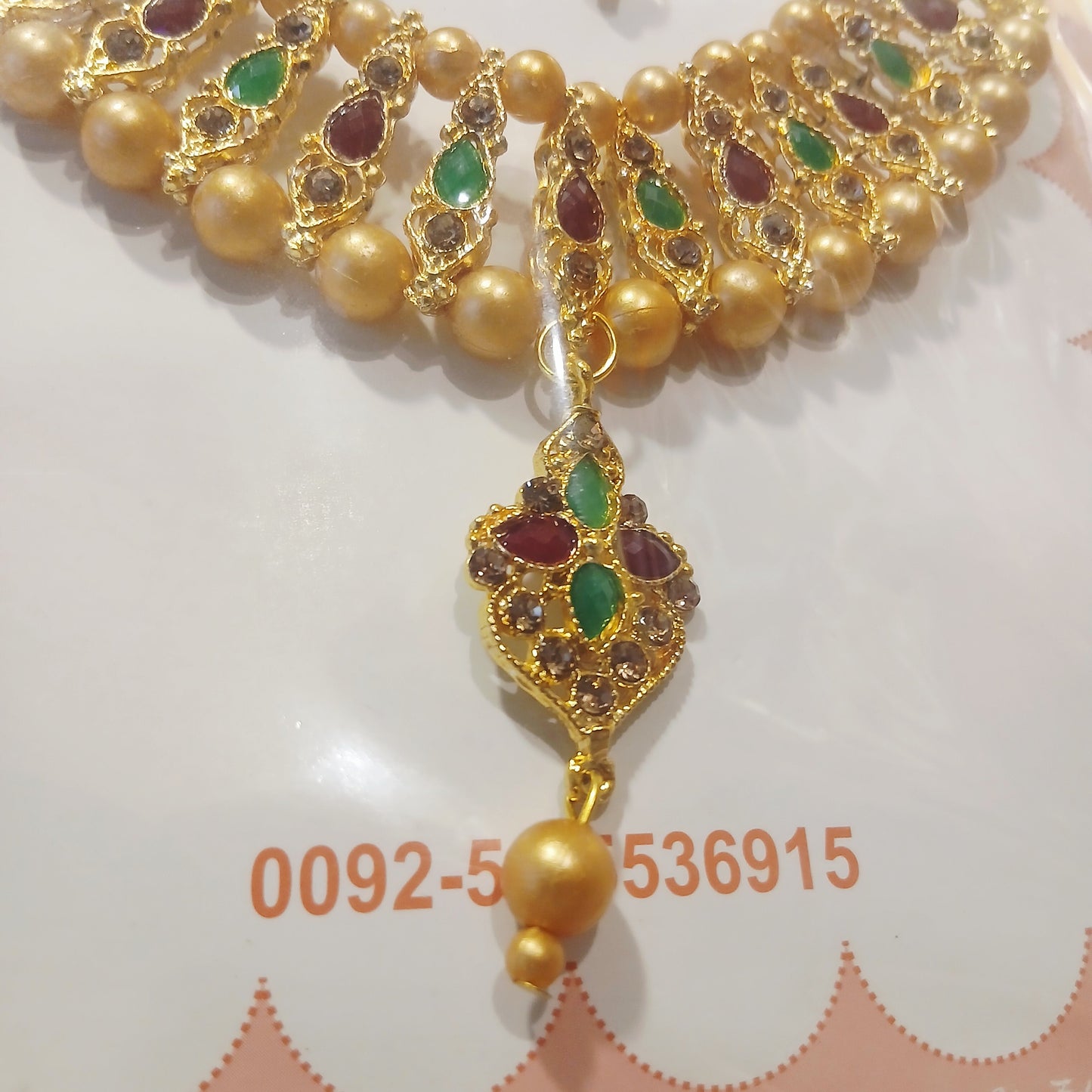Multicolor Stone Jewelry Set – Handmade Ethnic Necklace & Earrings