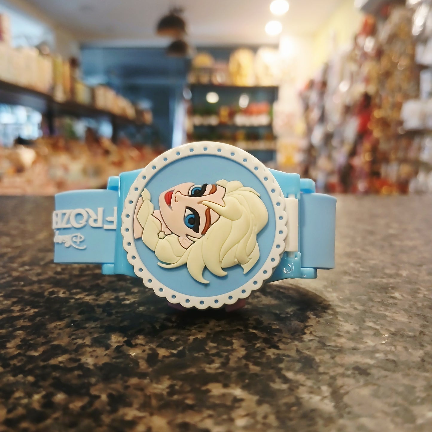 Frozen-Inspired Light Blue Girls Watch – Sparkling Elsa Digital Watch for Kids