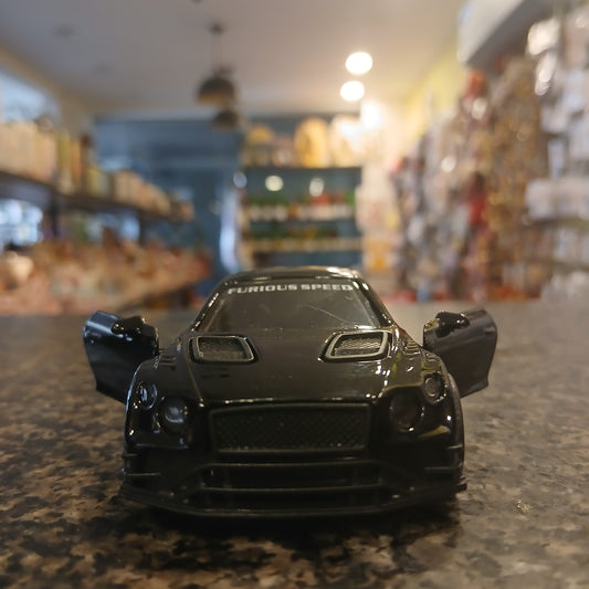 Midnight Racer – Premium Black Metallic Sports Car Toy (Alloy Body, Pull-Back Action)