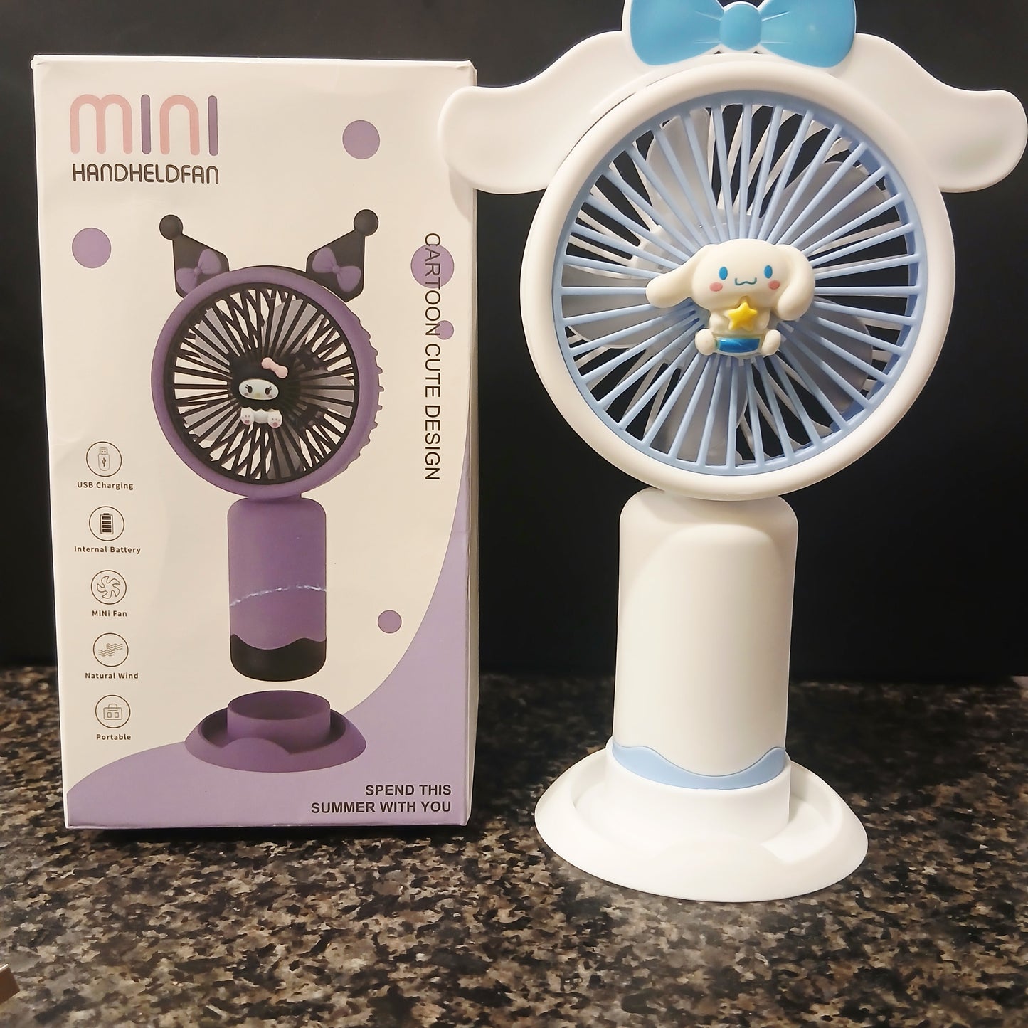 Portable Mini Hand Fan – USB Rechargeable, Personal Cooling Fan with Built-in Cable | Pocket-Sized Fan for Office, Travel, Home | Fast Charging & Lightweight (Smart Cart Pakistan)