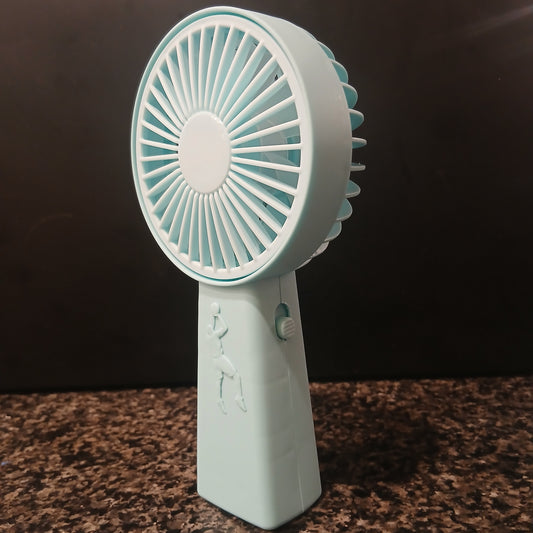 Portable Mini USB Rechargeable Fan - 2 Speed Adjustable (Low/High) | Handheld Personal Cooling Fan with Built-in Battery | For Home, Office, Travel (Smart Cart Pakistan)
