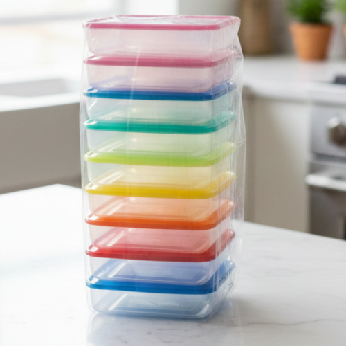 rainbow 10 piece airtight food storage set