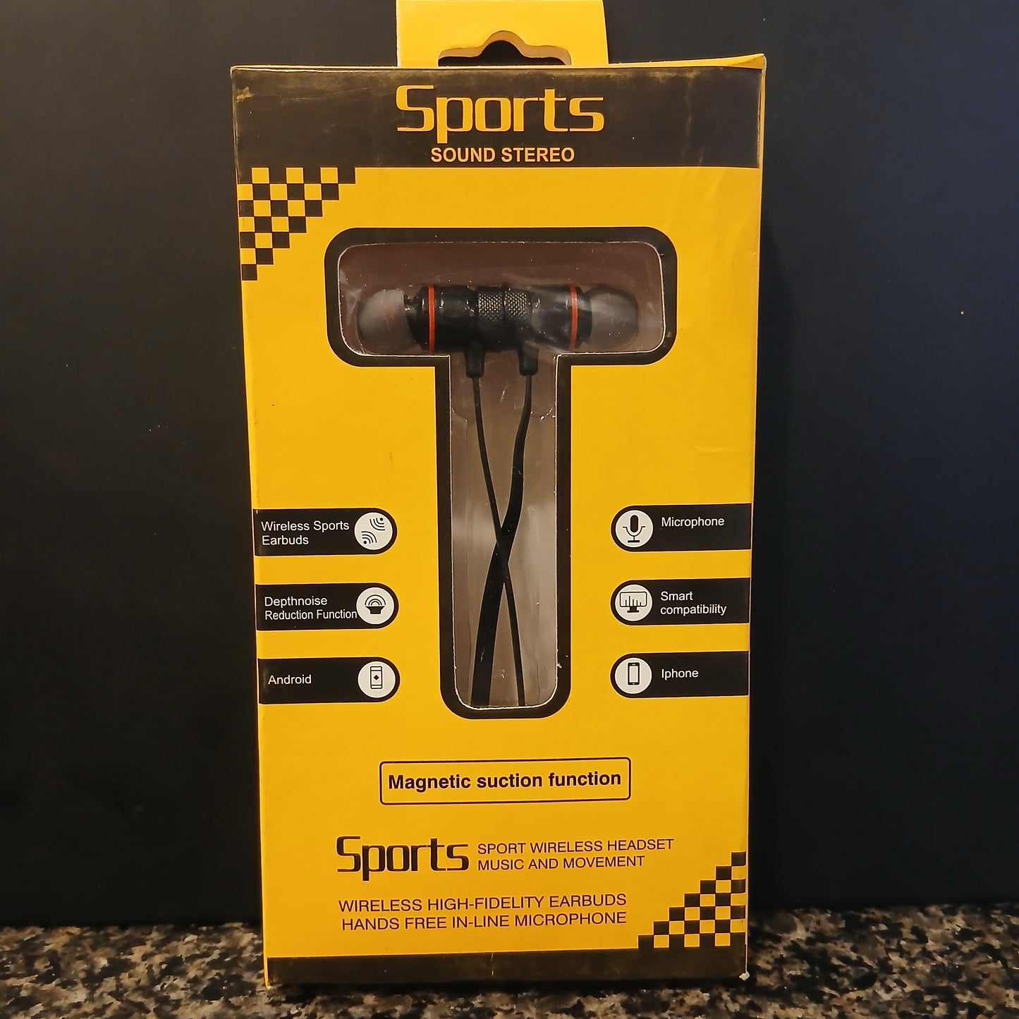 Premium Bluetooth Sports Earphones – Bass Wireless Headset with Mic (Handsfree)