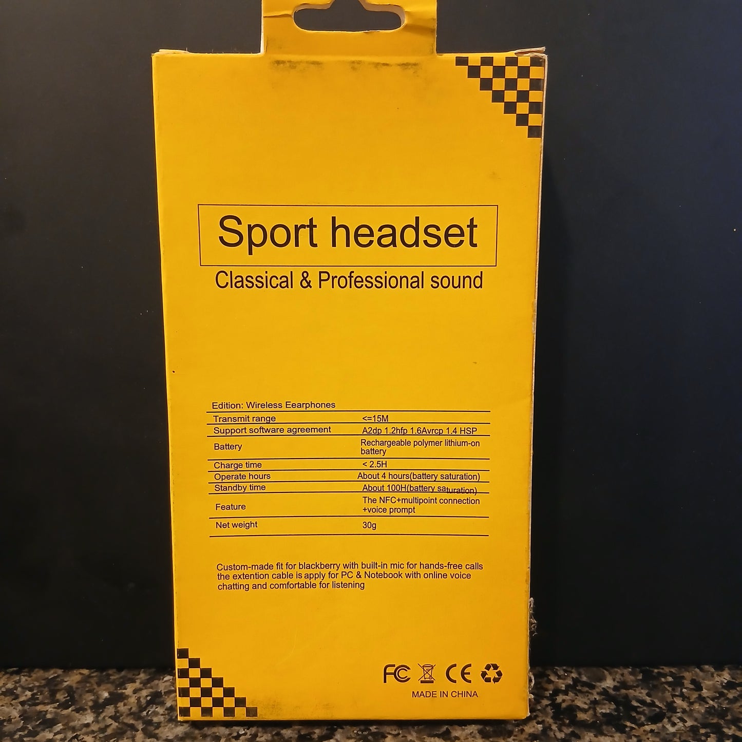 Premium Bluetooth Sports Earphones – Bass Wireless Headset with Mic (Handsfree)