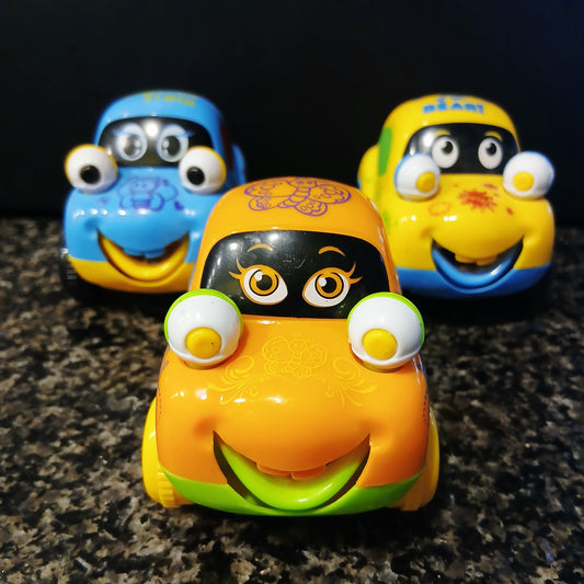 High Quality Naughty Smiling Toy Car Go Friction for kids