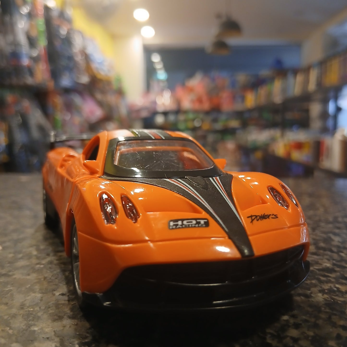 Hot Racing Die-Cast Toy Car – Orange Sports Car with Butterfly Doors