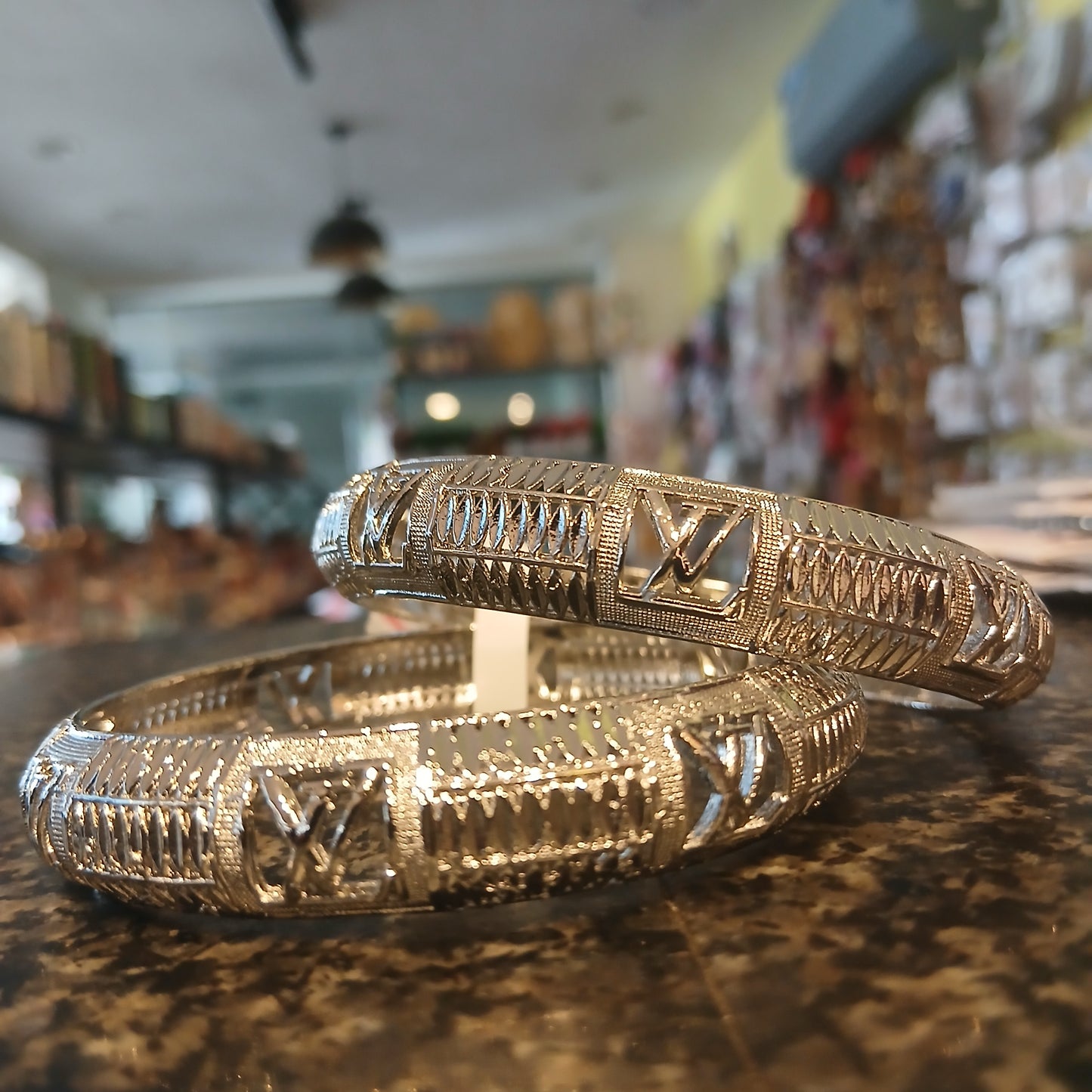 Elegant Silver Bangles Set (2 Pcs) –  کڑے  – Classic Pakistani Jewelry for Women