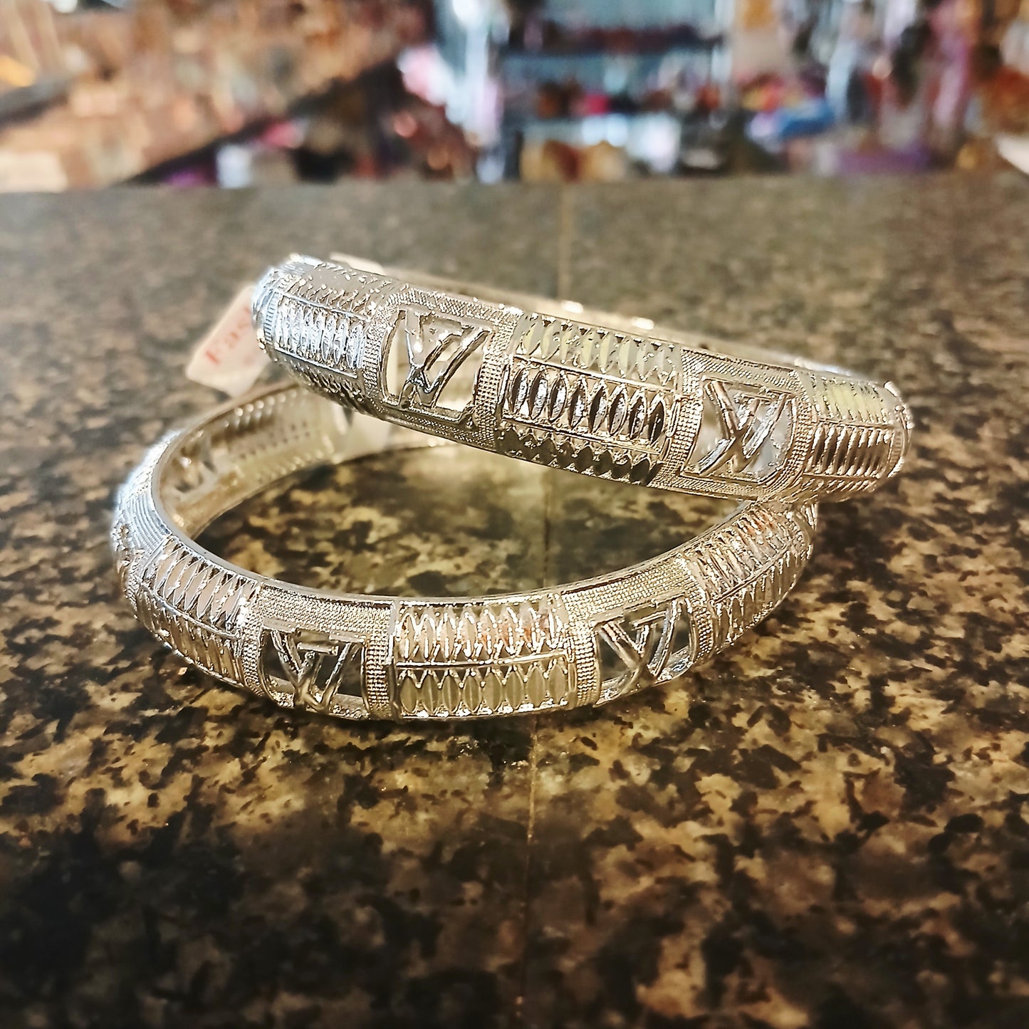 Elegant Silver Bangles Set (2 Pcs) –  کڑے  – Classic Pakistani Jewelry for Women
