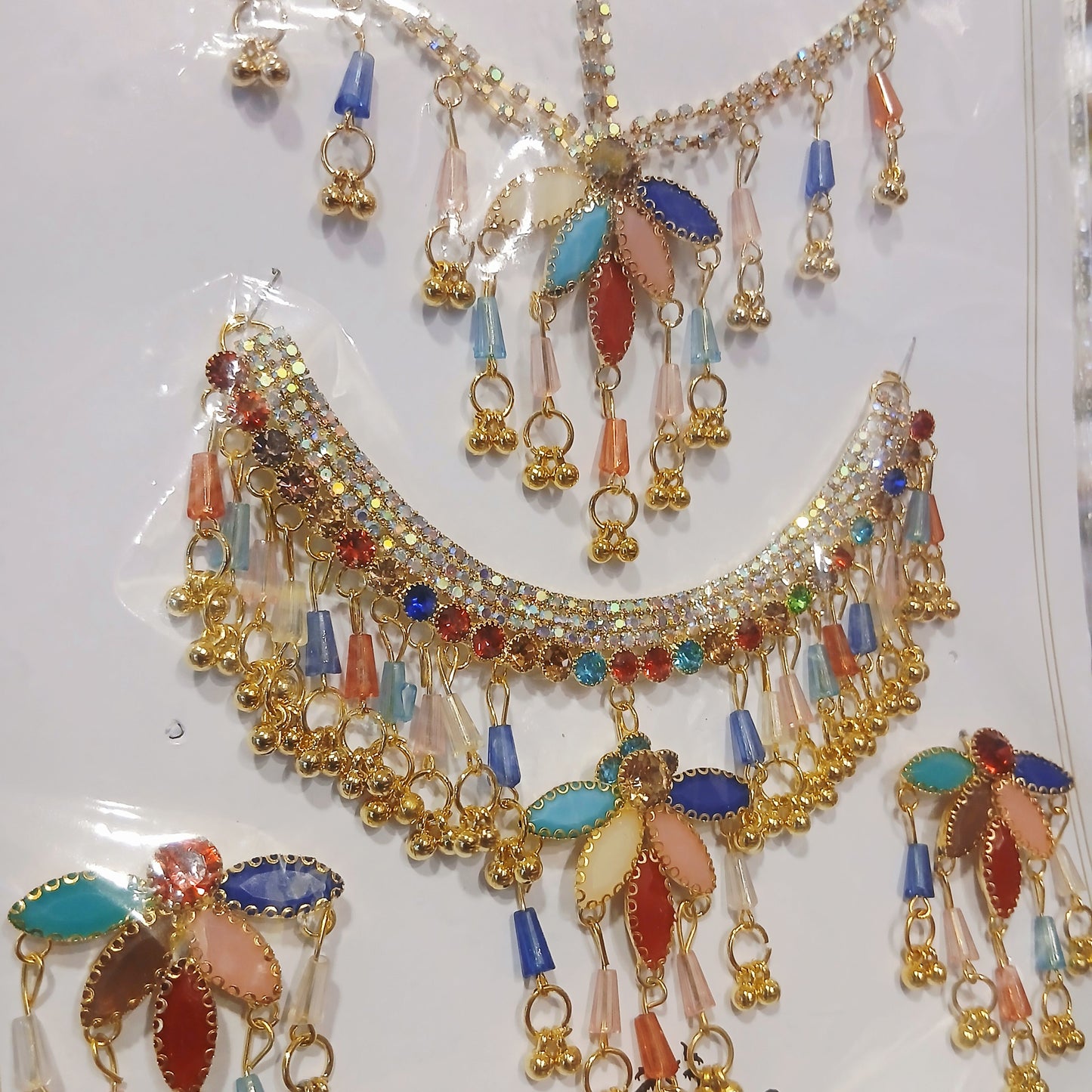 Rainbow Pearl Jewelry Set - Multicolor Pearl Necklace & Earrings for Women