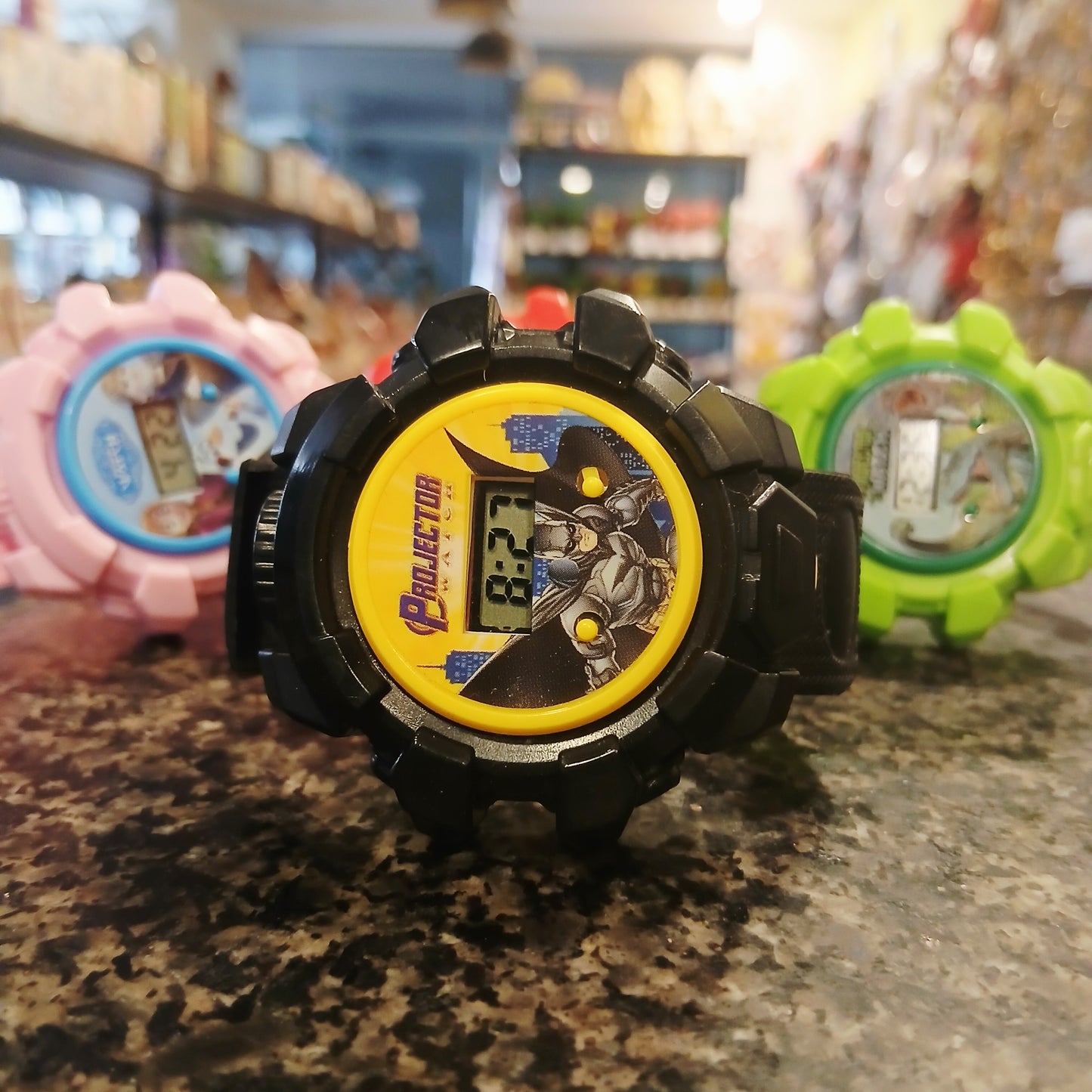 Jet Black Kids' Sports Watch with Projector Light– Rugged Digital Timepiece for Active Boys & Girls