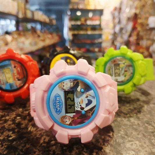 Pink Power Sports Watch for Girls with Projector Beam – Durable Digital Kids Watch with LED Light
