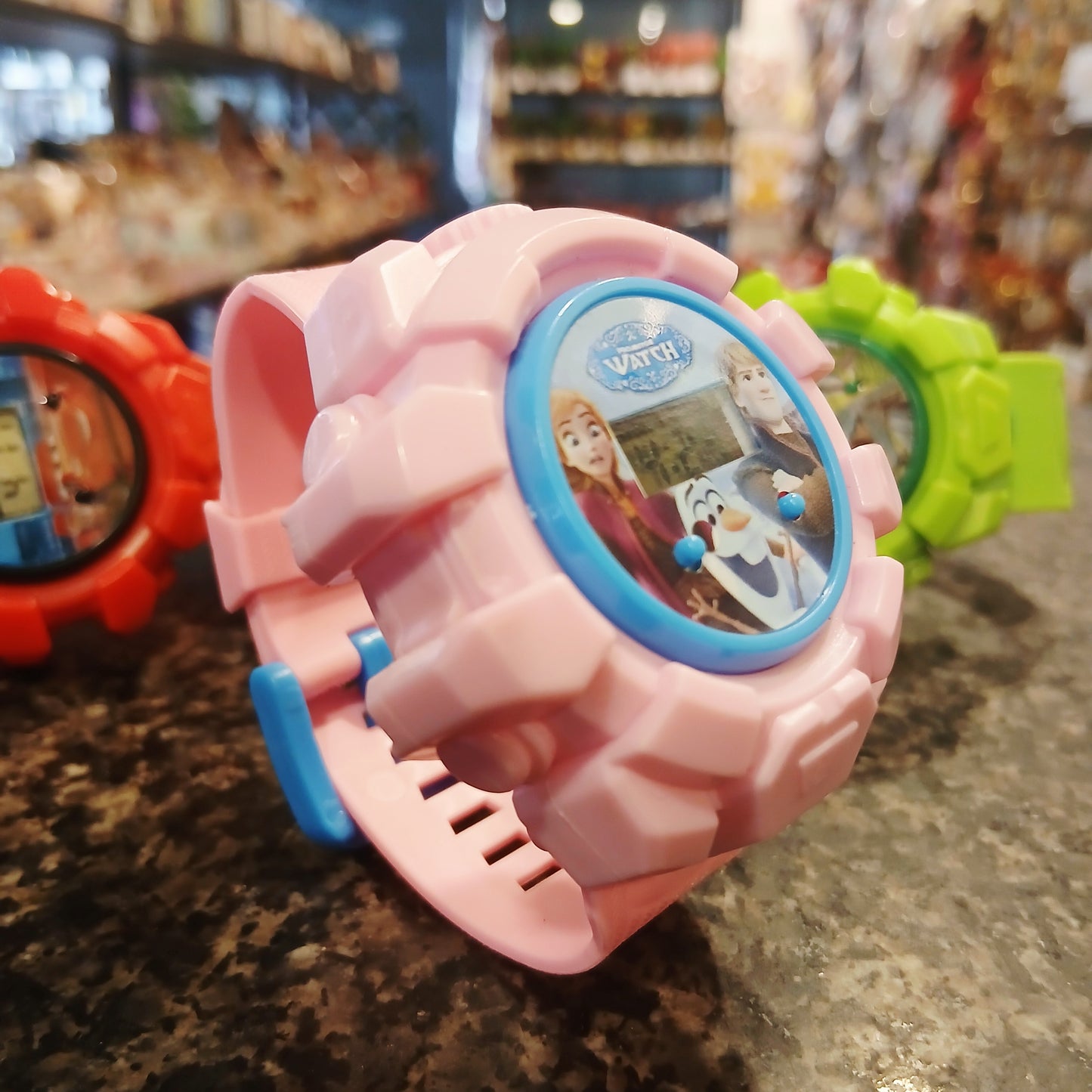 Pink Power Sports Watch for Girls with Projector Beam – Durable Digital Kids Watch with LED Light