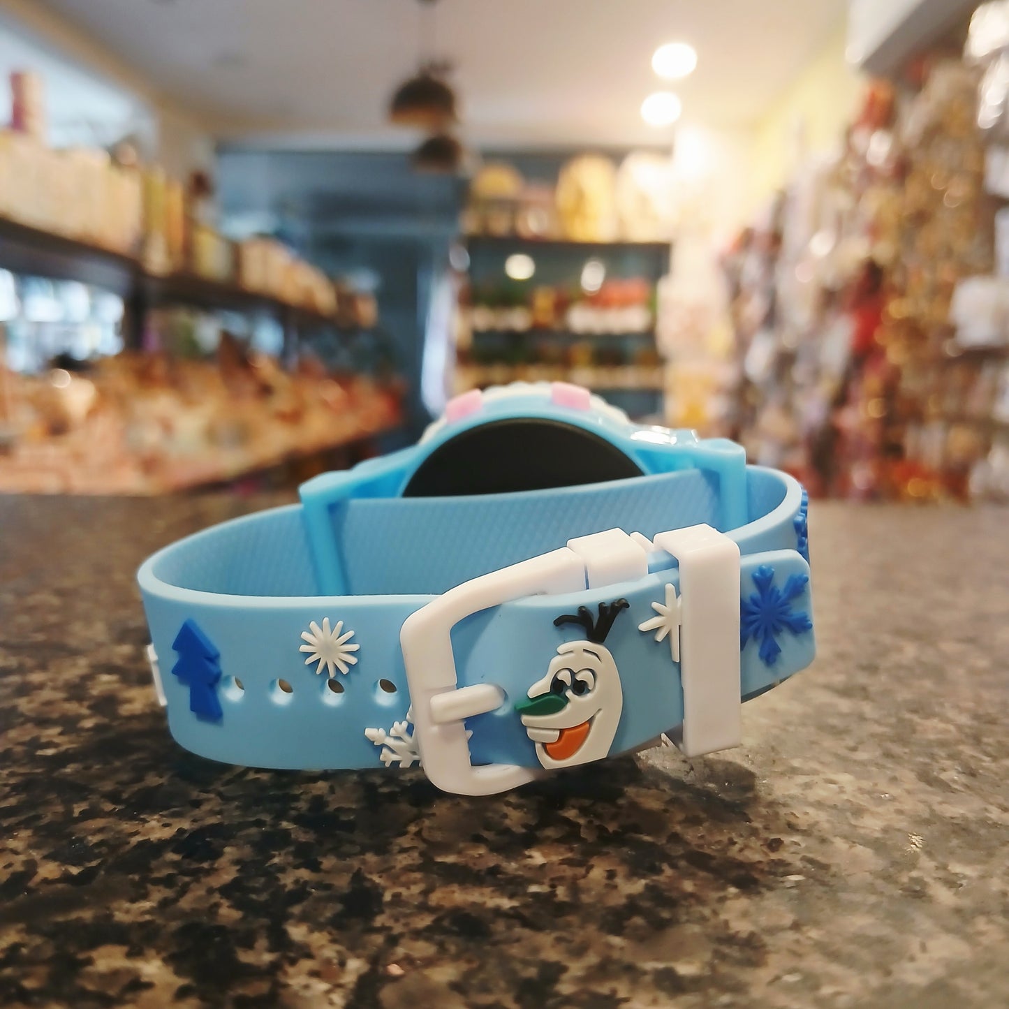 Frozen-Inspired Light Blue Girls Watch – Sparkling Elsa Digital Watch for Kids