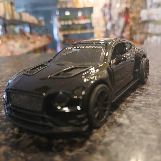 Midnight Racer – Premium Black Metallic Sports Car Toy (Alloy Body, Pull-Back Action)