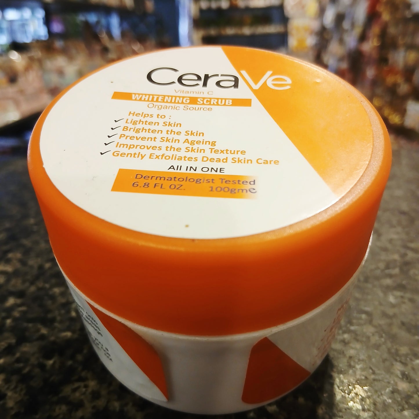 CeraVe Vitamin C Brightening Scrub – 100gm | Organic Source + Exfoliating Glow