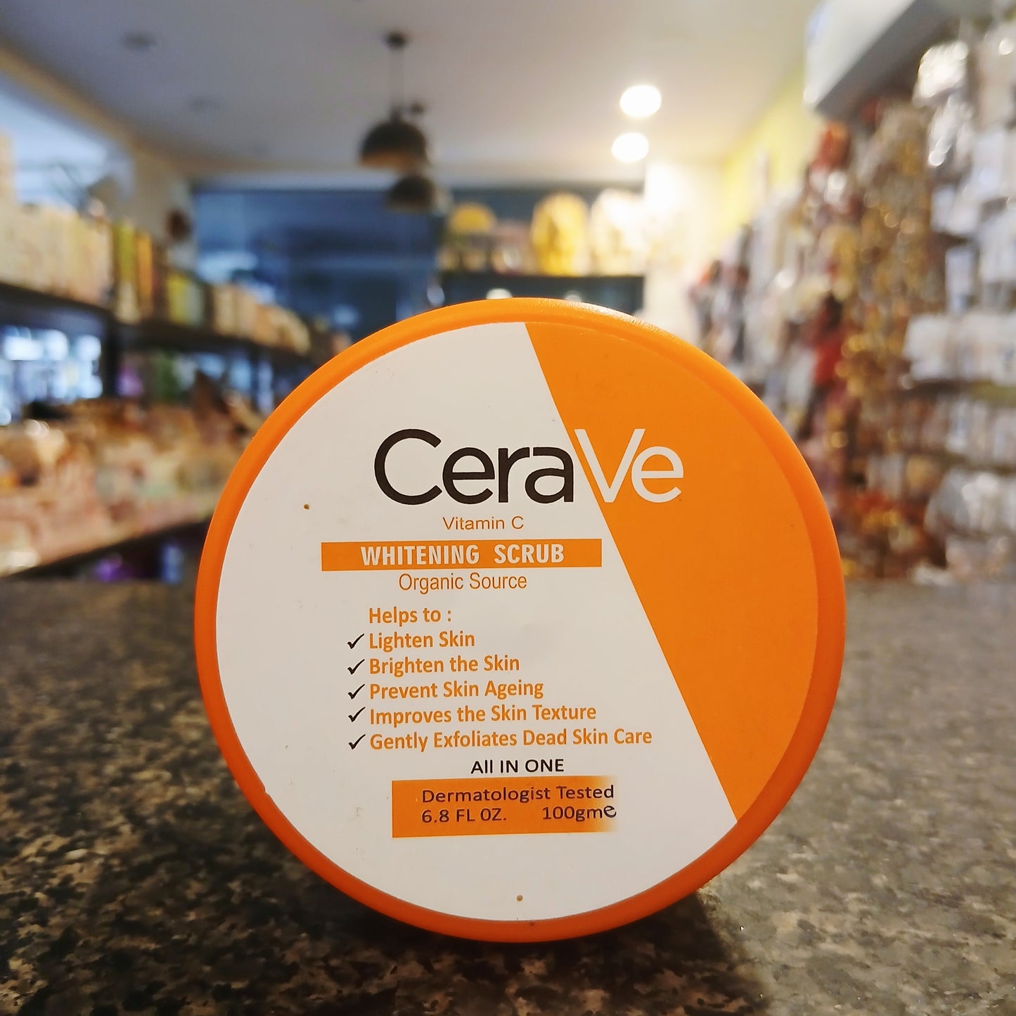 CeraVe Vitamin C Brightening Scrub – 100gm | Organic Source + Exfoliating Glow