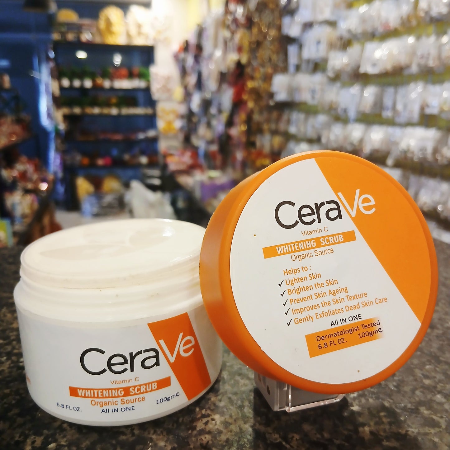 CeraVe Vitamin C Brightening Scrub – 100gm | Organic Source + Exfoliating Glow