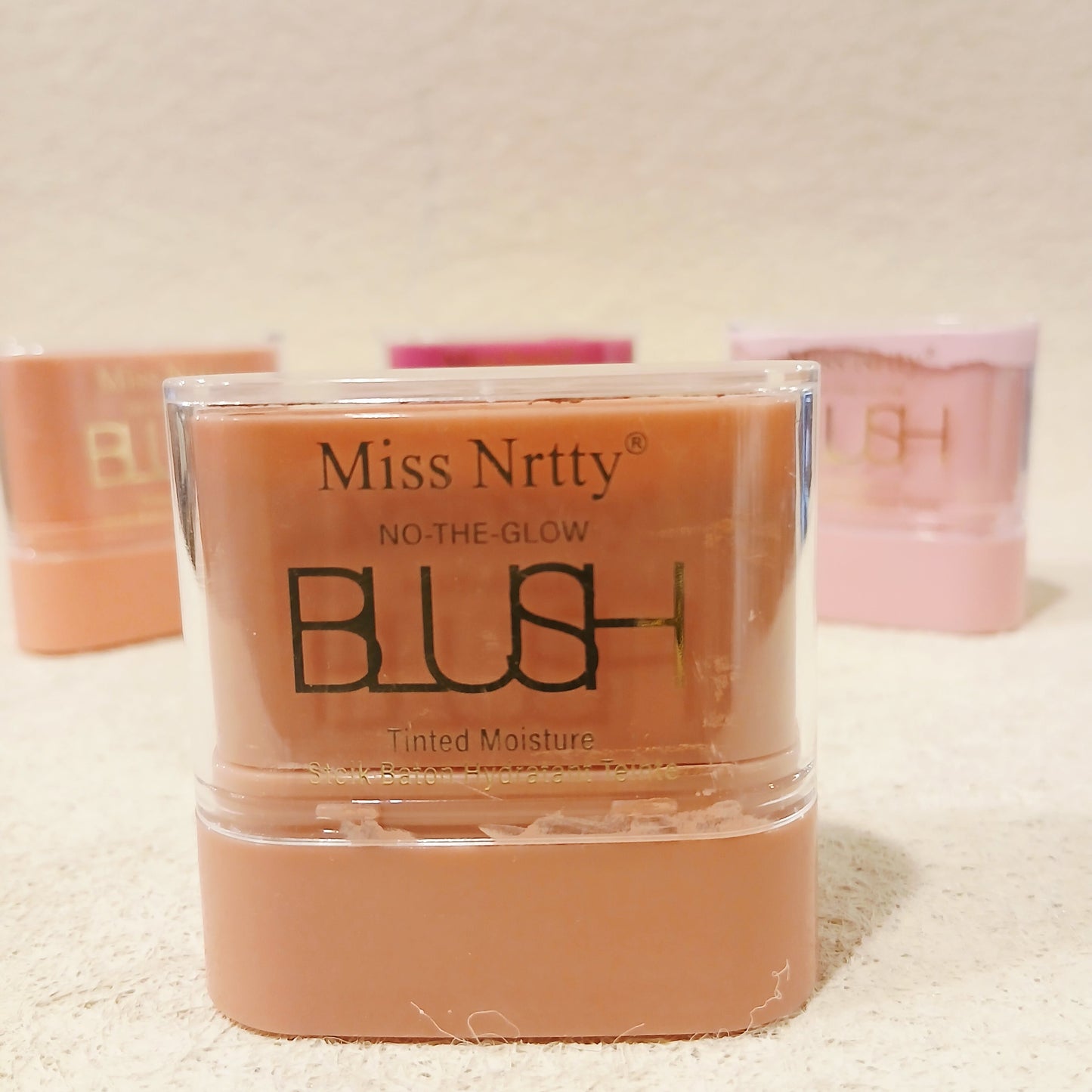 Miss Nrrty "Rosé Velouté" Blush Stick – Tinted Moisturizing Balm for Cheeks & Lips (Baton Hydratant Teinté pour Joues & Lèvres)