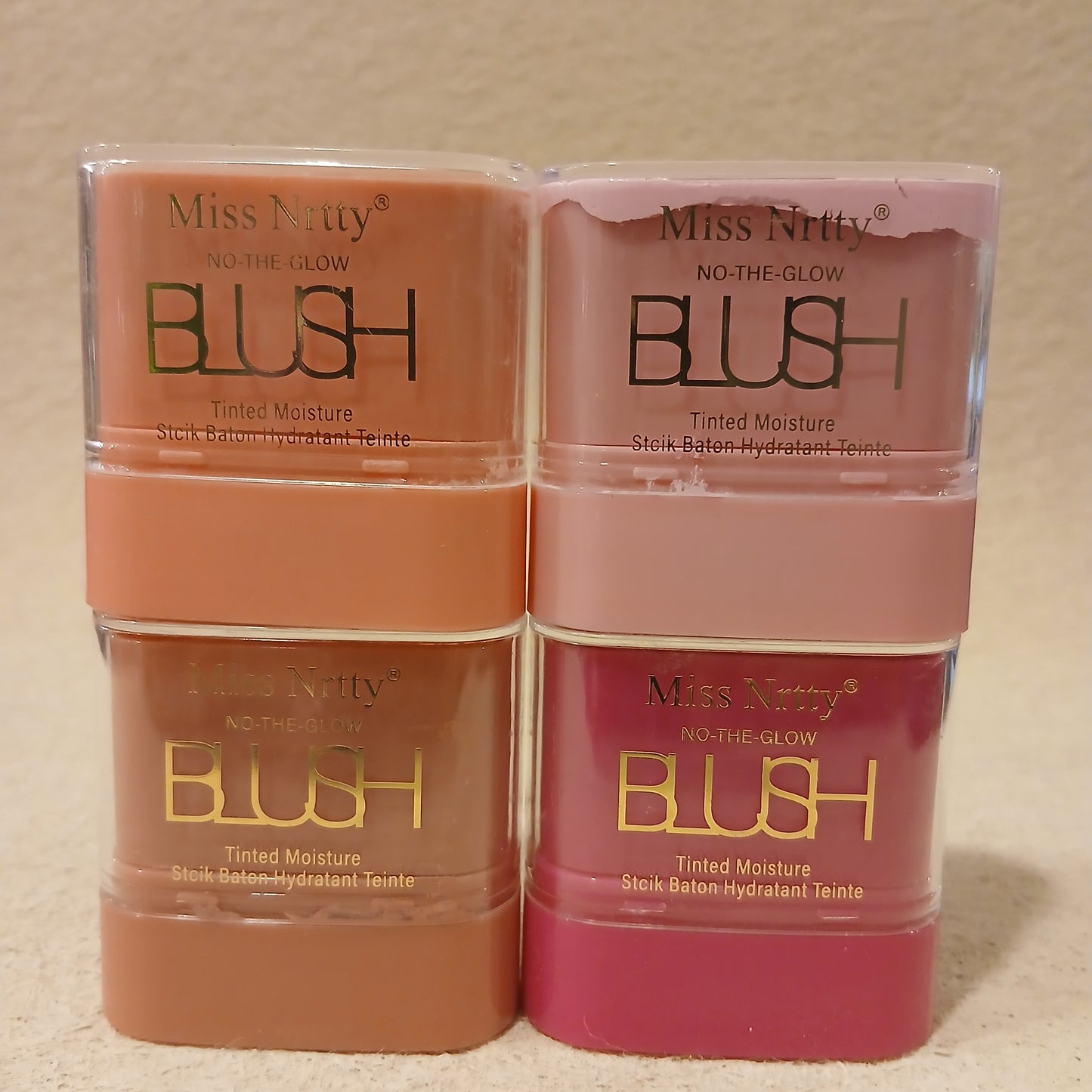 Miss Nrrty "Rosé Velouté" Blush Stick – Tinted Moisturizing Balm for Cheeks & Lips (Baton Hydratant Teinté pour Joues & Lèvres)