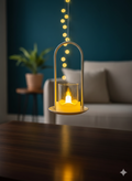Nordic Minimalist Arch Lantern – Floating Glass Candle Holder