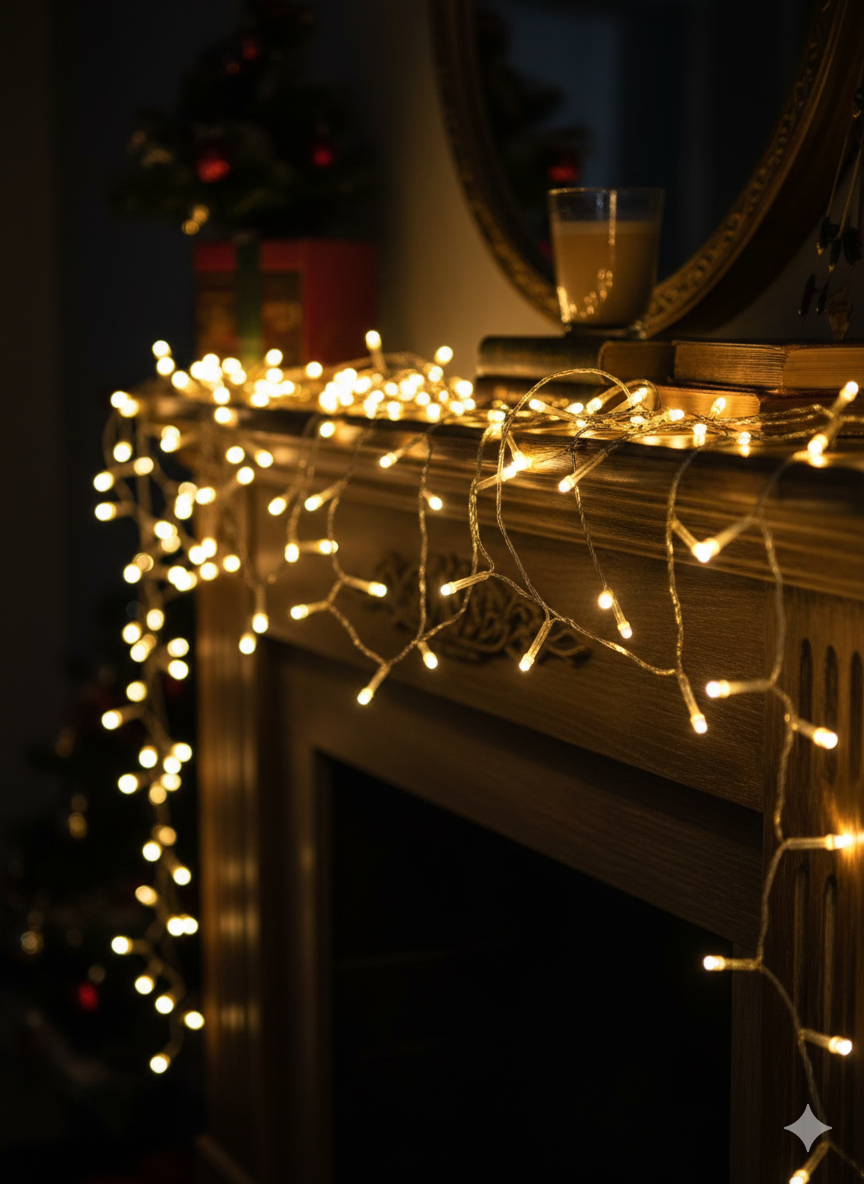 Warm White LED String Fairy Lights - Cozy Ambiance Decorative Lights for Home