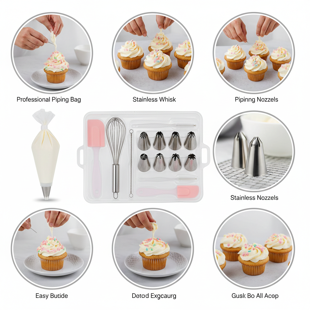 Professional Cake Decorating & Icing Piping Kit