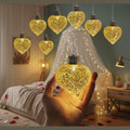 Romantic Heart-Shaped Glitter LED Pendant Lights
