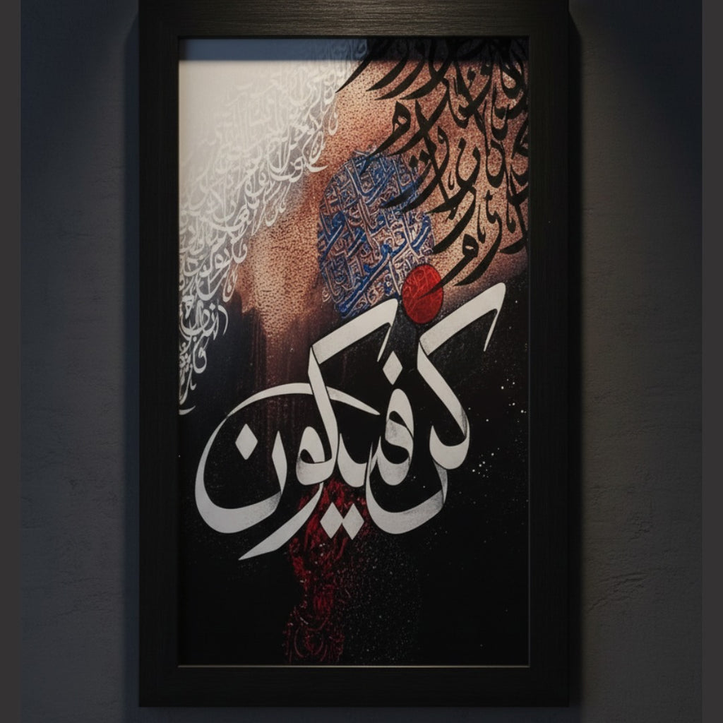 Kun Faya Kun Calligraphic Framed Art