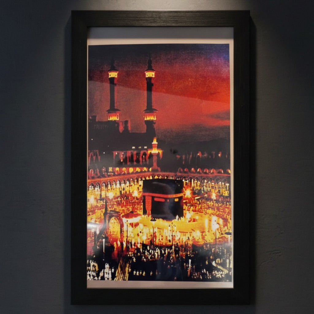 Grand Masjid al-Haram Nightscape Framed Art