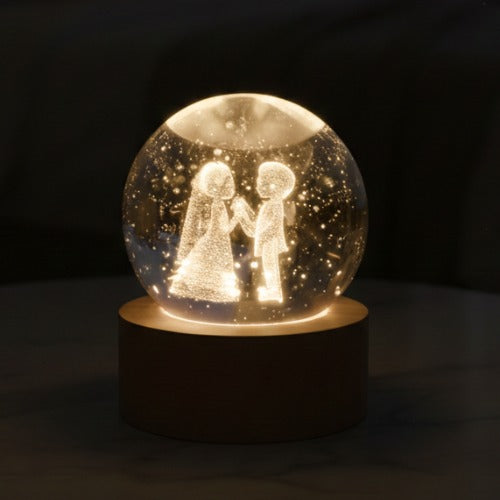 Eternal Love 3D Crystal Moon Lamp