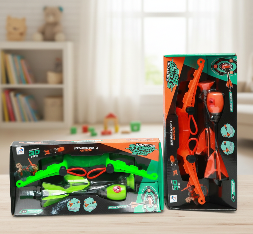 Kids Archery Bow & Arrow Set | Shooting Storm Bow Toy with Target