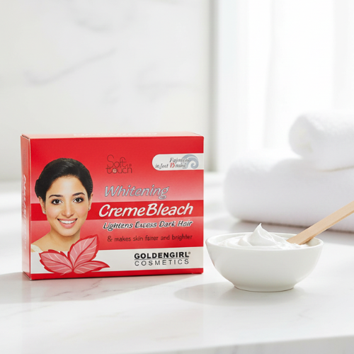 Whitening Cream Bleach , Lightens Excess Dark Hairs , Fairness in Just 15 Min, 500gm