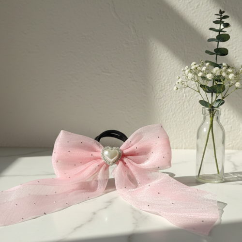 Carbo Celestial Mesh Bow Barrette