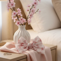 Sakura Blossom Print Satin Hair Bow