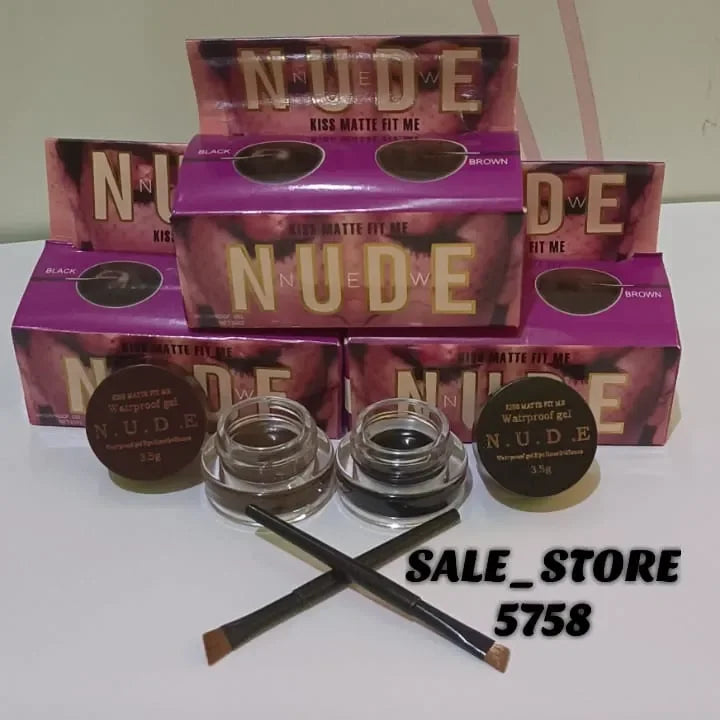 N.U.D.E Kiss Matte Fit Me Waterproof Gel Eyeliner & Eyebrow Set