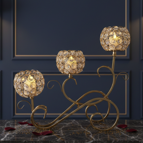 Artisan Crystal Cylinder Table Lamp