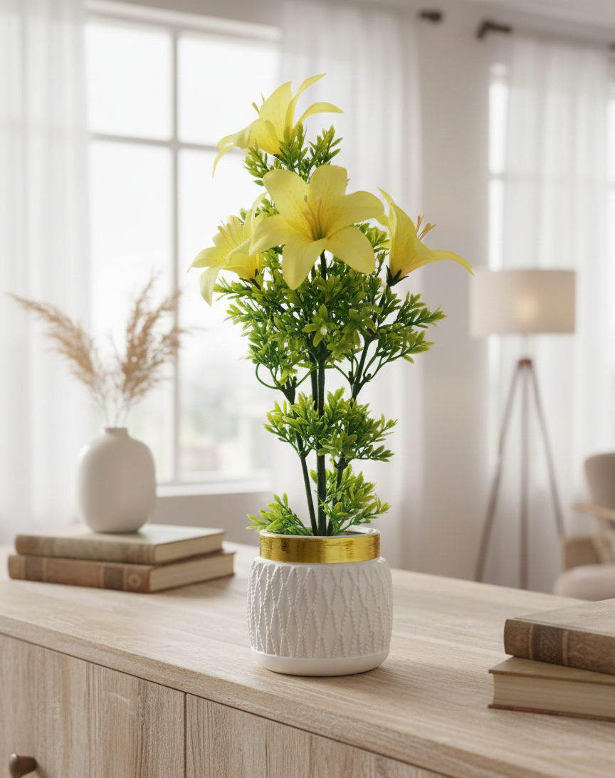 Golden Radiance Floral Centerpiece