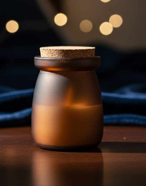 Dusk Ember Frosted Glass Candle