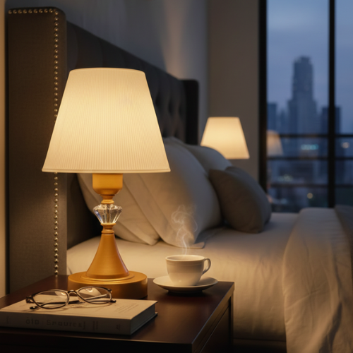 Luxury Crystal-Accented Table Lamp