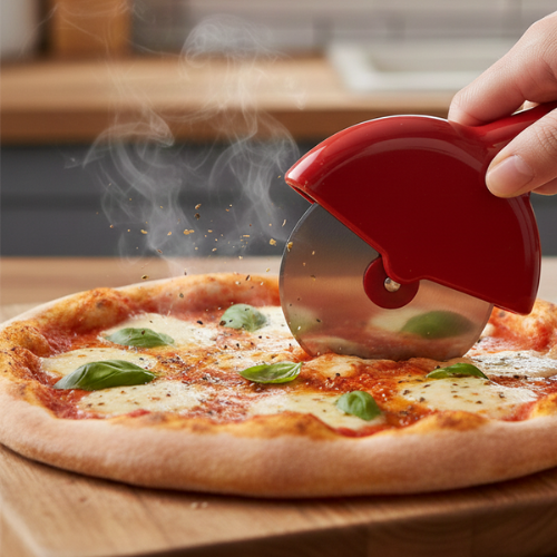 Handheld Stainless Steel Pizza Cutter Wheel
