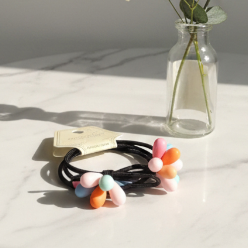 Carbon Jelly-Bean Blossom Hair Tie