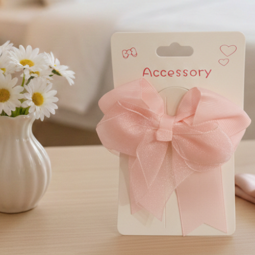 Pastel Blossom Organza Statement Bow