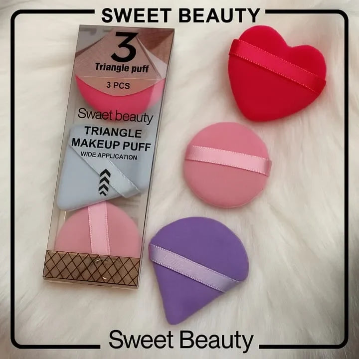 3 Pcs Makeup Puffs Swaet Beauty