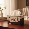 Elegant Laser-Cut Wooden Tissue Box Holder